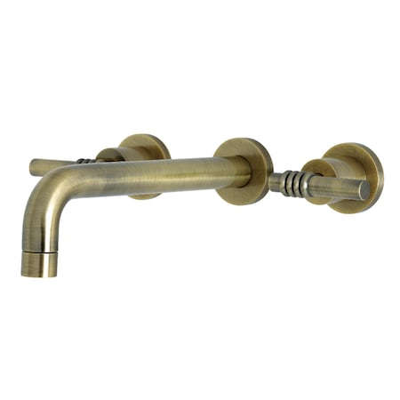 Kingston Brass Roman Tub Faucet, Antique Brass, Wall Mount KS8023ML